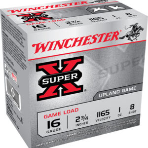 Winchester Ammo XU168 Super X Game Load 16 Gauge 2.75" 1 oz 8 Shot 25 Per Box/ 10 Case