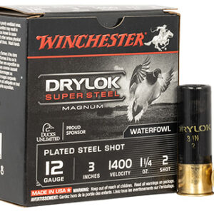 Winchester Ammo XSV1232 Drylok Super Steel Magnum 12 Gauge 3" 1 1/4 oz 2 Shot 25 Per Box/ 10 Case