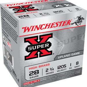 Winchester Ammo X28H8 Super X Heavy Game Load High Brass 28 Gauge 2.75" 1 oz 8 Shot 25 Bx/ 10 Case