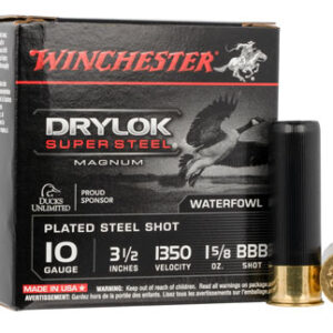Winchester Ammo XSC10BBB Drylok Super Steel Magnum 10 Gauge 3.50" 1 5/8 oz BBB Shot 25 Per Box/ 10 Case