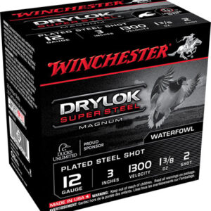 Winchester Ammo XSM1232 Drylok Super Steel Magnum 12 Gauge 3" 1 3/8 oz 2 Shot 25 Per Box/ 10 Case