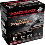 117220 Winchester Ammo X12PH4 Super Pheasant Magnum High Brass 12 Gauge 2.75" 1 3/8 oz 4 Shot 25 Bx/ 10 Case