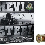 117459 HEVI-Shot HS61222 HEVI-Steel 12 Gauge 2.75" 1 1/8 oz 2 Shot 25 Per Box/ 10 Case