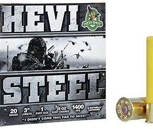 HEVI-Shot HS62001 HEVI-Steel  20 Gauge 3" 7/8 oz 1 Shot 25 Per Box/ 10 Case