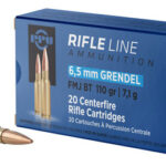 117752 PPU PP6GF Standard Rifle 6.5 Grendel 110 gr Full Metal Jacket Boat Tail 20 Per Box/ 25 Case