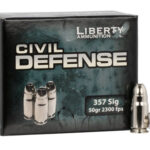 118347 Liberty Ammunition LACD357SIG053 Civil Defense 357 Sig 50 gr Lead Free Fragmenting Hollow Point 20 Per Box/ 50 Case