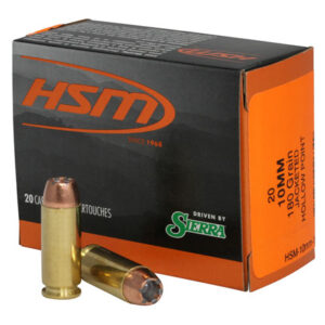 HSM 10MM15N20 Pro Pistol  10mm Auto 180 gr Jacket Hollow Point 20 Per Box/ 20 Case