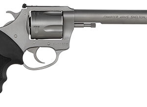 Charter Arms Target Bulldog .44 S&W Special 6-inch matte stainless 5-shot revolver with black rubber grip