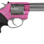 119793 Charter Arms 52232 Pathfinder Lite 22 LR 8 Shot, 4.20" Matte Stainless Steel Barrel & Cylinder, Pink Aluminum Frame w/Black Finger Grooved Rubber Grip, Exposed Hammer