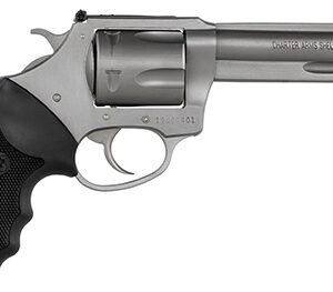Charter Arms 74042 Pitbull  40 S&W 5 Shot 4.20" Matte Stainless Steel Barrel, Cylinder & Frame w/Black Finger Grooved Rubber Grip