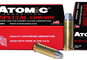 Atomic Ammunition 451 Cowboy Action Precision Craft 38 Special 125 gr Lead Round Nose Flat Point 50 Per Box/ 10 Case