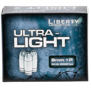 Liberty Ammunition LAUL9052 Ultra-Light  9mm Luger +P 50 gr Lead Free Fragmenting Hollow Point 20 Per Box/ 50 Case