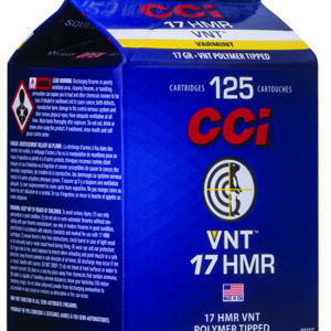 CCI 923CC VNT Rimfire 17 HMR 17 gr Varmint Tipped 125 Per Box/ 10 Case