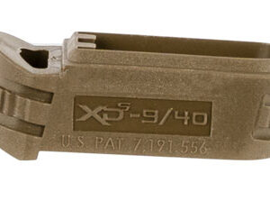 Springfield Armory XDS5902MFDE Backstrap Sleeve  made of Polymer with Flat Dark Earth & 1 Piece Design for 9mm Luger Springfield XD-S with #2 Backstrap & 3"-4" Barrel