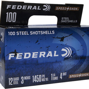 Federal WF1421004 Speed-Shok  12 Gauge 3" 1 1/4 oz 4 Shot 100 Per Box/ 2 Case