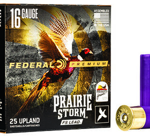 Federal PFX164FS5 Premium Prairie Storm FS 16 Gauge 2.75" 1 1/8 oz 5 Shot 25 Per Box/ 10 Case