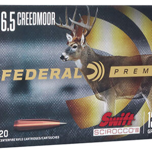 Federal P65CRDSS1 Premium  6.5 Creedmoor 130 gr Swift Scirocco II 20 Per Box/ 10 Case