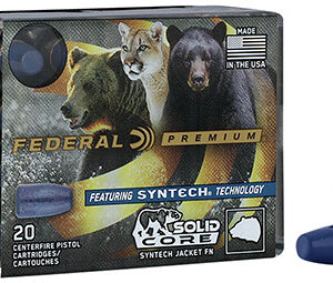 Federal P9SHC1 Premium  9mm Luger +P 147 gr Solid Core Synthetic Flat Nose 20 Per Box/ 10 Case
