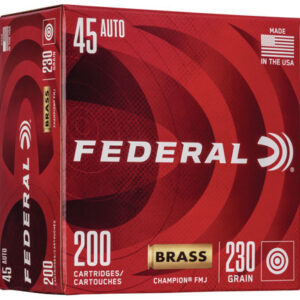 Federal WM52332 Champion Training 45 ACP 230 gr Full Metal Jacket 200 Per Box/ 5 Case