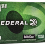 121158 Federal BC40CT1 BallistiClean Reduced Hazard Training 40 S&W 125 gr Lead Free Frangible 50 Per Box/ 20 Case