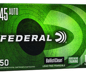 Federal BC45CT1 BallistiClean Reduced Hazard Training 45 ACP 155 gr Lead Free Frangible 50 Per Box/ 20 Case