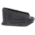 121338 Strike Industries EMPG43XBK Enhanced Magazine Plate made of Polymer with Black Finish & Extra Gripping Surface for Glock 43X Magazines (Adds 2rds)