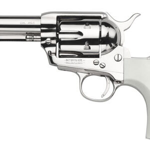 Taylors & Company 200073 1873 Cattleman 357 Mag Caliber with 3.50" Barrel, 6rd Capacity Cylinder, Overall Nickel-Plated Finish Steel & Ivory Birdshead Synthetic Grip