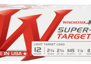 Winchester Ammo TRGT128VP Super-Target Light Target 12 Gauge 2.75" 1 1/8 oz 8 Shot 100 Bx/ 2 Case Value Pack