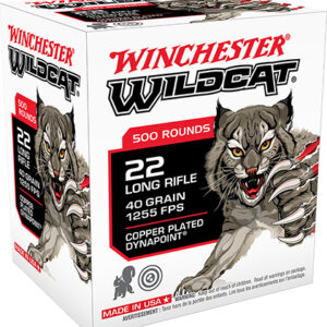 Winchester Ammo WW22LRB Wildcat  22 LR 40 gr Copper Plated DynaPoint 500 Per Box/ 10 Case *Bulk