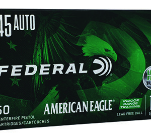 Federal AE45LF1 American Eagle Indoor Range Training 45 ACP 137 gr Lead Free IRT 50 Per Box/ 10 Case