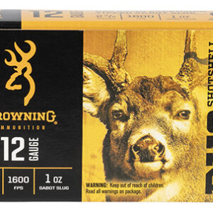 Browning Ammo B193111221 BXS Shotshell Deer 12 Gauge 2.75" 1 oz Sabot Slug Shot 5 Per Box/ 20 Case