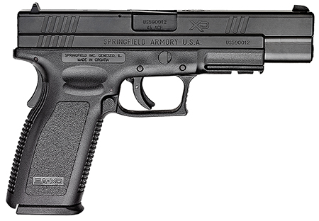 Springfield Armory XD .45 ACP 5-inch black pistol with two 10-round magazines