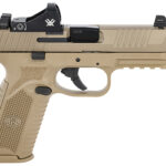 125567 FN 66100847 509 Tactical 9mm Luger 10+1 4.50" Threaded Barrel, Flat Dark Earth Polymer Frame w/Mounting Rail, Optic Cut FDE Stainless Steel Slide, No Manual Safety, Includes Viper Red Dot