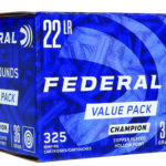 125583 Federal 725 Champion Training Value Pack 22 LR 36 gr Copper Plated Hollow Point 325 Per Box/ 10 Case