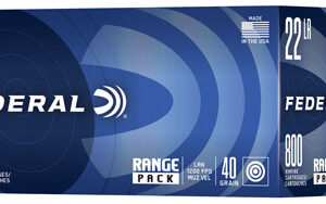 Federal 729B800 Champion Training Range Pack 22 LR 40 gr Lead Round Nose 800 Per Box/ 4 Case Bulk