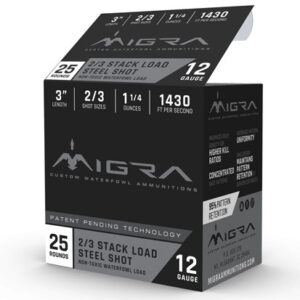 Migra Ammunitions M12S23 Staxd  12 Gauge 3" 1 1/4 oz 2/3 Shot 25 Per Box/ 10 Case