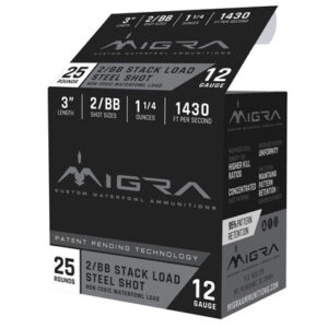 Migra Ammunitions M12S2BB Staxd  12 Gauge 3" 1 1/4 oz 2/BB Shot 25 Per Box/ 10 Case