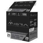 126276 Migra Ammunitions M20S24 Combinational 20 Gauge 3" 1 oz 2/4 Shot 25 Per Box/ 10 Case