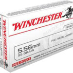 129081 Winchester Ammo WM193K USA M193 5.56x45mm NATO 55 gr Full Metal Jacket Lead Core 20 Per Box/ 50 Case