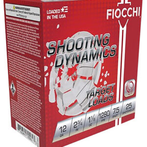 Fiocchi 12SDHV75 Shooting Dynamics Target 12 Gauge 2.75" 1 1/8 oz 7.5 Shot 25 Per Box/ 10 Cs