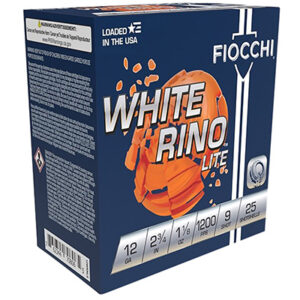 Fiocchi 12WRNL9 Exacta Target White Rino Lite 12 Gauge 2.75" 1 1/8 oz 9 Shot 25 Per Box/ 10 Case