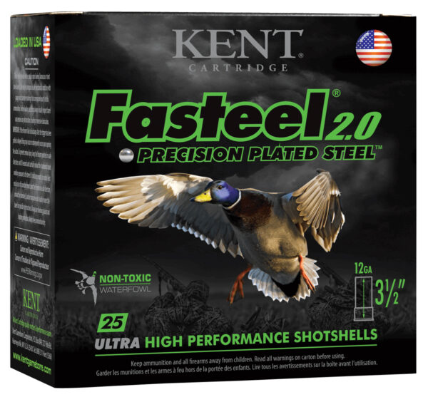 130451 Kent Cartridge K1235FS403 Fasteel 2.0 12 Gauge 3.50" 1 3/8 oz 3 Shot 25 Per Box/ 10 Case