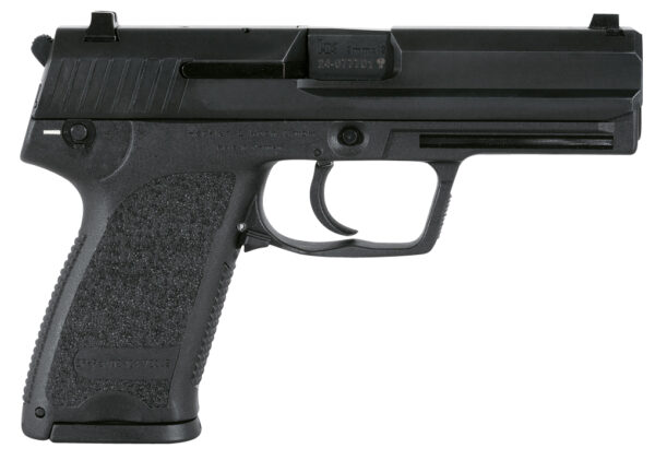 131762 HK 81000317 USP V1 SA/DA 40 S&W Caliber with 4.25" Barrel, 10+1 Capacity, Overall Black Finish, Serrated Trigger Guard Frame, Serrated Steel Slide, Polymer Grip & Night Sights Includes 3 Mags