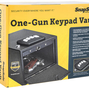 SnapSafe 75433 SnapSafe Keypad Vault Keypad/Key Entry Black Holds 1 Handgun Steel