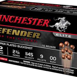 Winchester Ammo SB1200PD Defender  12 Gauge 2.75" 9 Pellets Copper Plated 00 Buck Shot 10 Per Bx/ 10 Case