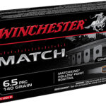 132179 Winchester Ammo S65PM Match 6.5 PRC 140 gr Sierra MatchKing BTHP 20 Per Box/ 10 Case