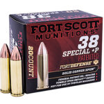 133839 Fort Scott Munitions 38+P081SCV Tumble Upon Impact (TUI) 38 Special +P 81 gr Solid Copper Spun 20 Per Box/ 25 Case