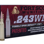 133867 Fort Scott Munitions 243058SCV Tumble Upon Impact (TUI) Rifle 243 Win 58 gr Solid Copper Spun 20 Per Box/ 10 Case