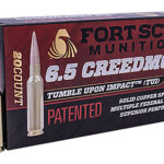 133871 1 Fort Scott Munitions 65CM130SCV2 Tumble Upon Impact (TUI) Rifle 6.5 Creedmoor 130 gr Solid Copper Spun 20 Per Box/ 10 Case