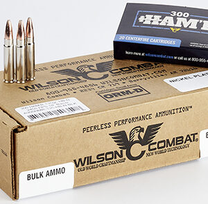 Wilson Combat A300HMR135HBN HAM'R Bonded 300 HAM'R 135 gr Speer HAM'R Bonded Nickel-Plated Brass 20 Bx/ 10 Case